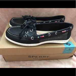 Sperry Firefish Leather Rainbow Black